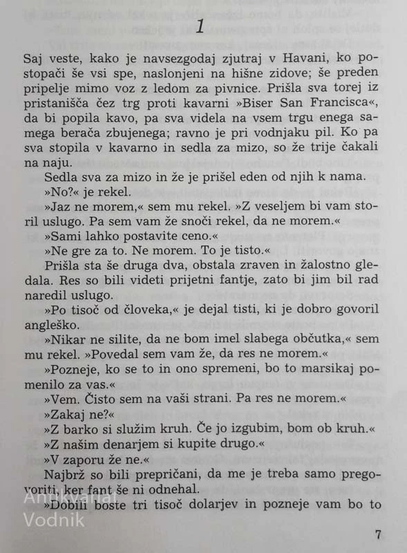 IMAŠ IN NIMAŠ, Ernest Hemigway