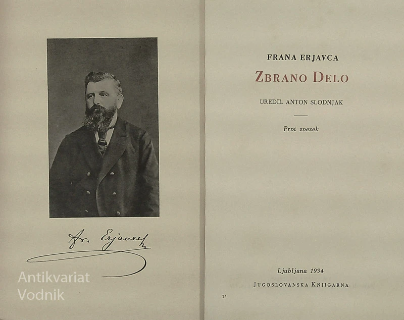 FRAN ERJAVEC; ZBRANO DELO I – IV