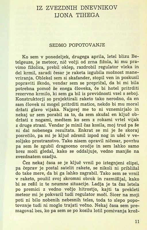 ZVEZDNI DNEVNIKI IJONA TIHEGA, Stanislaw Lem