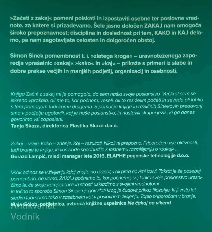 ZAČNI Z ZAKAJ, Simon Sinek