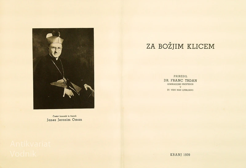 ZA BOŽJIM KLICEM, Dr. Franc Trdan