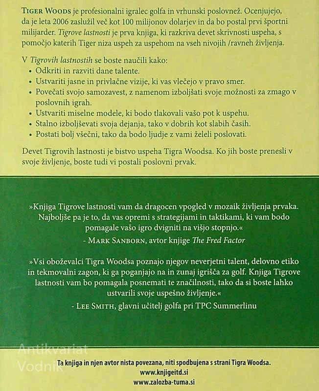 TIGROVE LASTNOSTI, Nate Booth