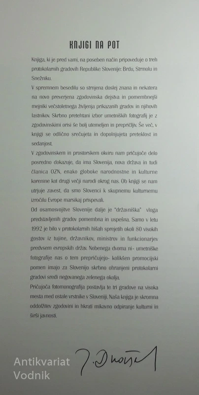 BRDO, STRMOL. SNEŽNIK – PROTOKOLARNI GRADOVI REPUBLIKE SLOVENIJE