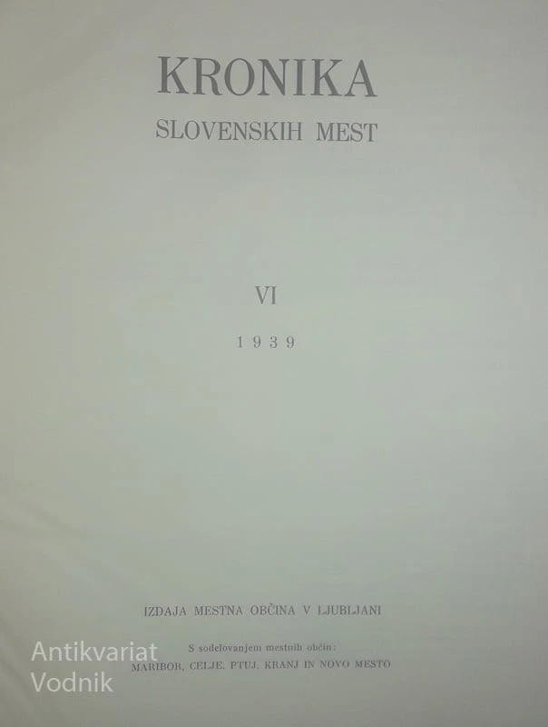 KRONIKA SLOVENSKIH MEST VI