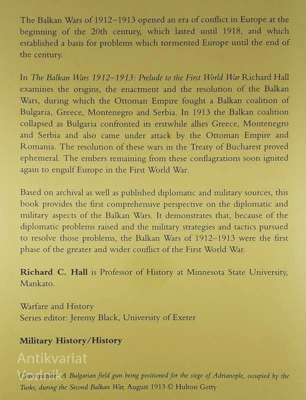 THE BALKAN WARS 1912-1913, Richard C. Hall