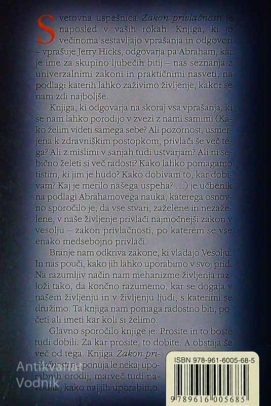 ZAKON PRIVLAČNOSTI; OSNOVE ABRAHAMOVEGA NAUKA, Esther in Jerry Hicks