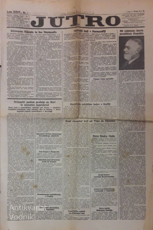 Časopis JUTRO 10. avgusta 1944