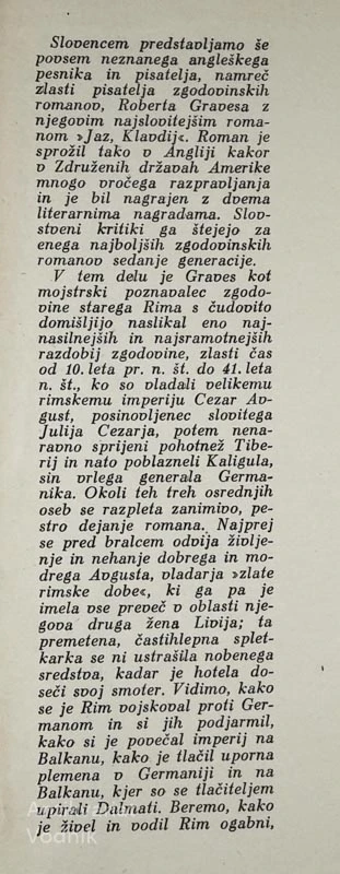 JAZ, KLAVDIJ, Robert Graves