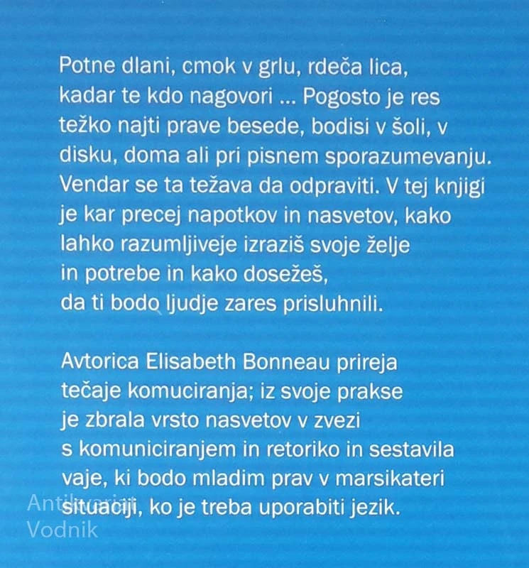 NIKOLI VEČ V ZADREGI, Elisabeth Bonneau