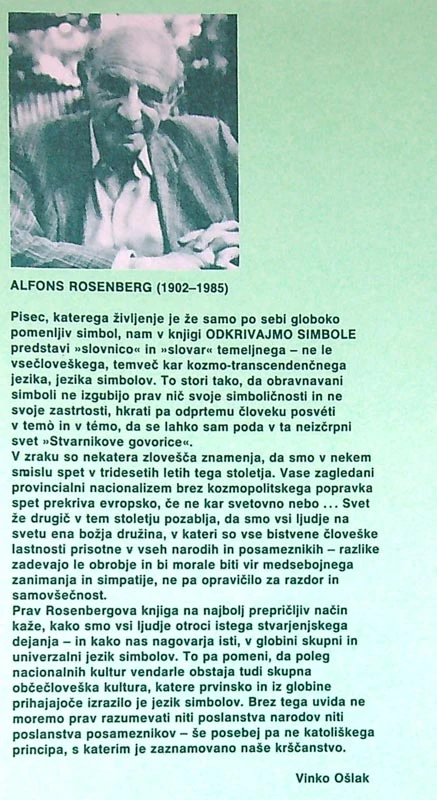 ODKRIVAMO SIMBOLE, Alfons Rosenberg