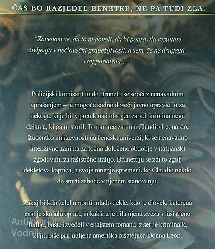TEMNO NEBO NAD SERENISSIMO, Donna Leon