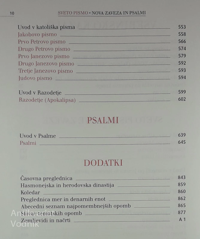 SVETO PISMO: NOVA ZAVEZA IN PSALMI