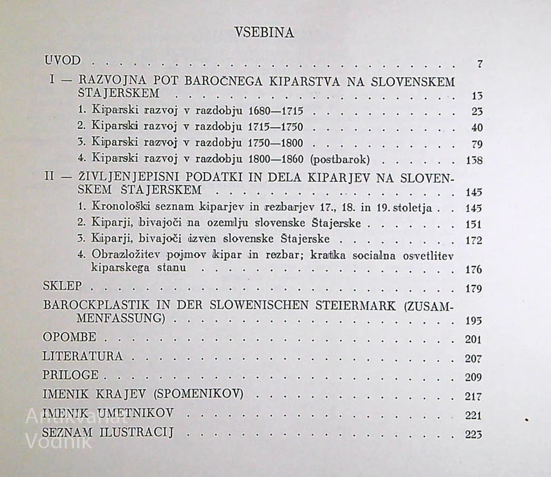 BAROČNO KIPARSTVO NA SLOVENSKEM ŠTAJERSKEM, Sergej Vrišer