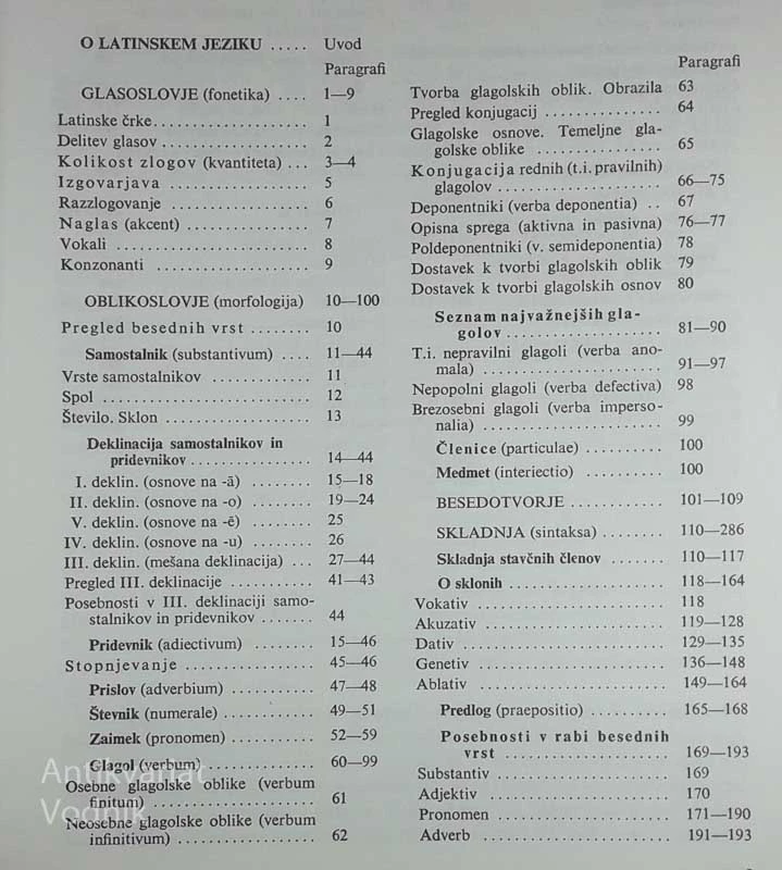 LATINSKA SLOVNICA, Silvo Kopriva