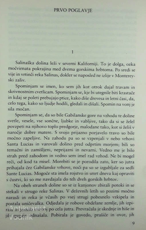 VZHODNO OD RAJA, J. Steinbeck