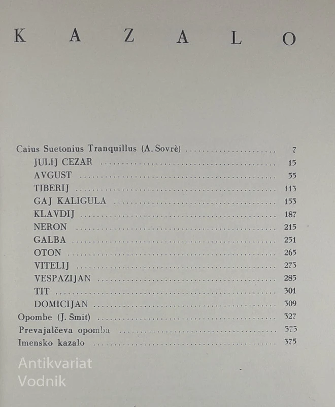 DVANAJST RIMSKIH CESARJEV, Gaj Svetonij Trankvil