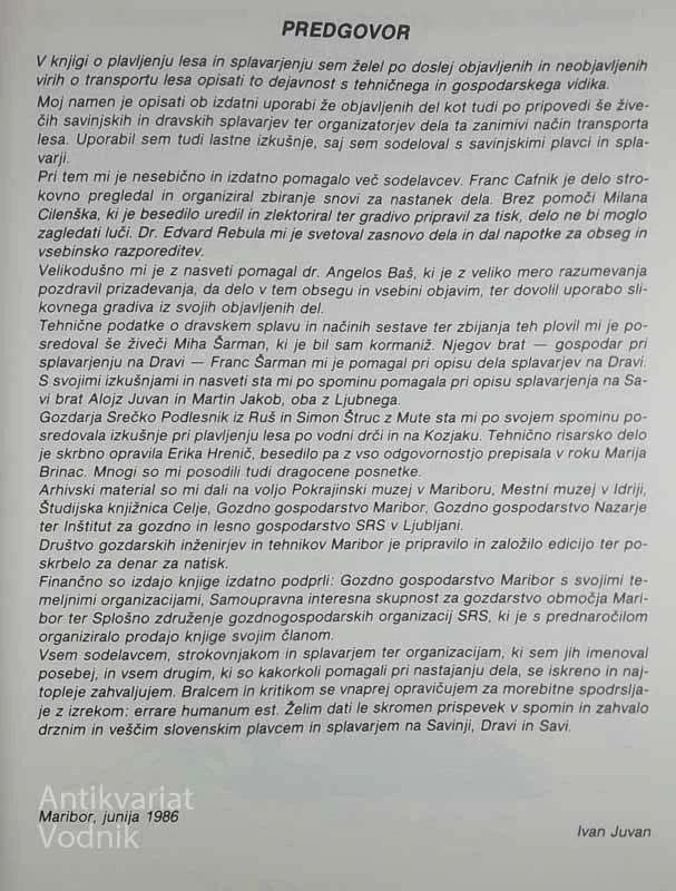 PLAVLJENJE LESA IN SPLAVARJENJE PO DRAVI, SAVINJI IN SAVI, Ivan Juvan
