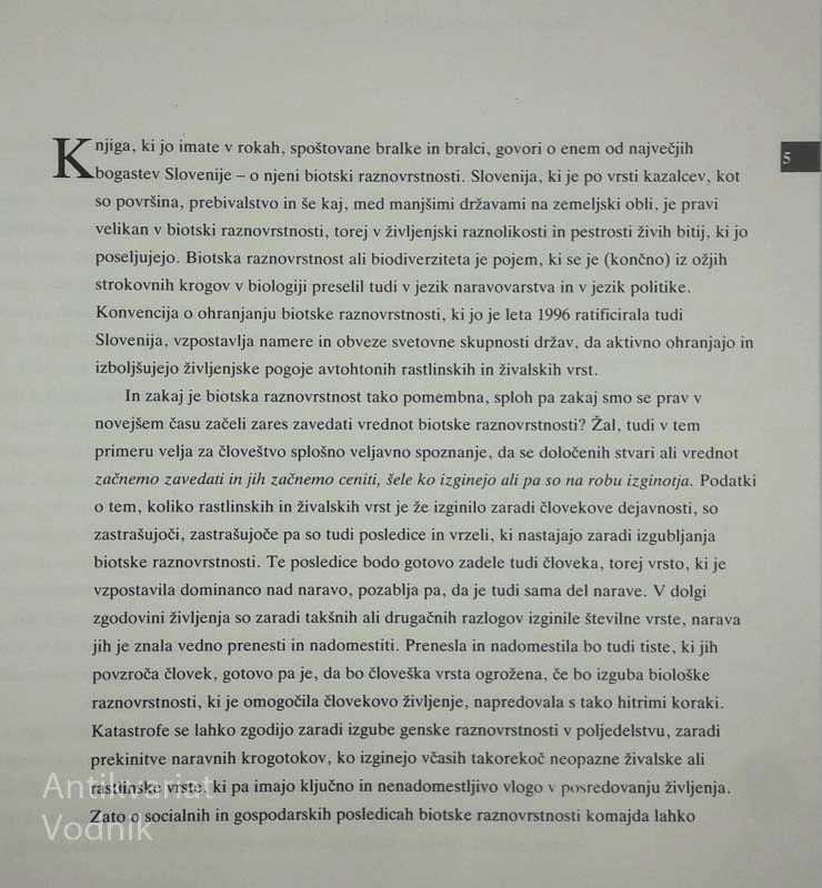 BIOTSKA RAZNOVRSTNOST V SLOVENIJI / BIOTIC DIVERSITY IN SLOVENIA, Narcis Mršić
