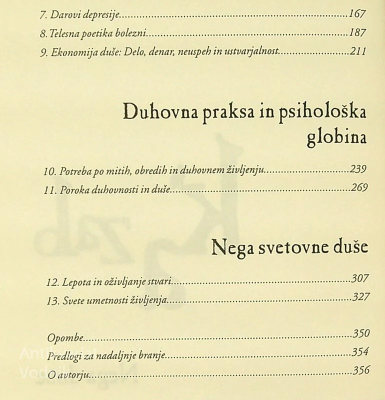 NEGA DUŠE; VODNIK V GLOBINE IN SVETOST VSAKDANJEGA ŽIVLJENJA, Thomas Moore