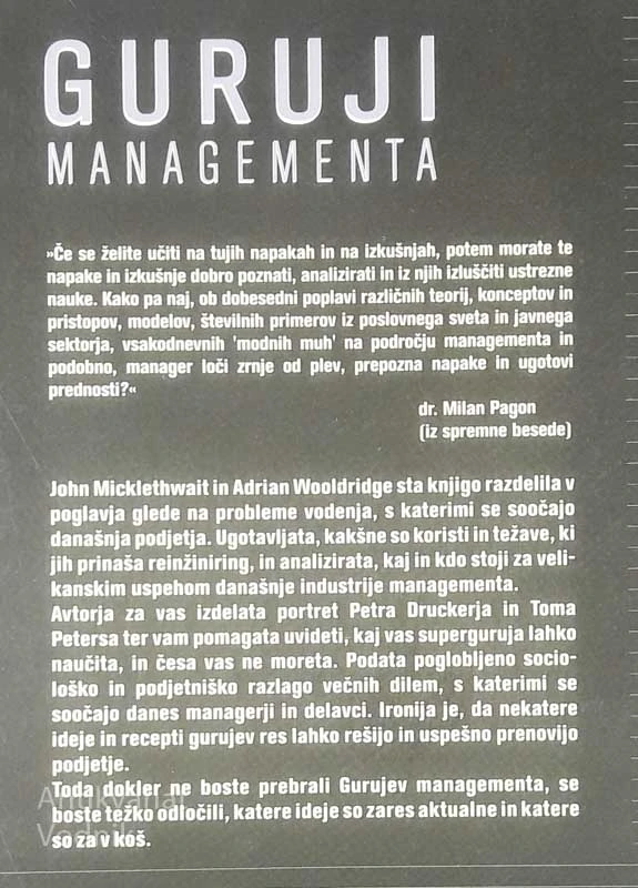 GURUJI MANEGEMENTA; MODRECI ALI ŠARLATANI?, John Micklethwait in Adrian Wooldridge