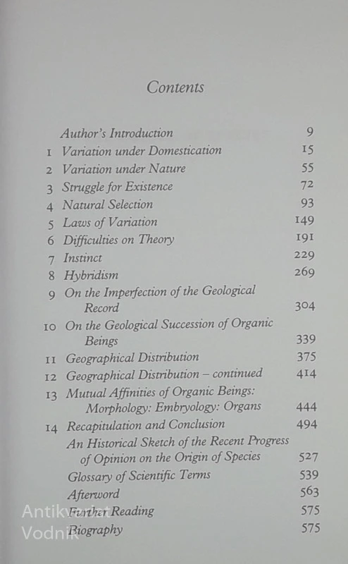 THE ORIGIN OF SPECIES, Charles Darwin