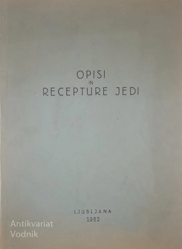 OPISI IN RECEPTURE JEDI, več avtorjev