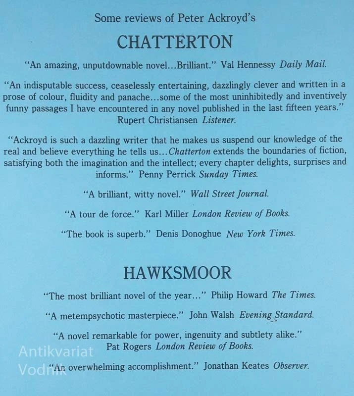 FIRST LIGHT, Peter Ackroyd