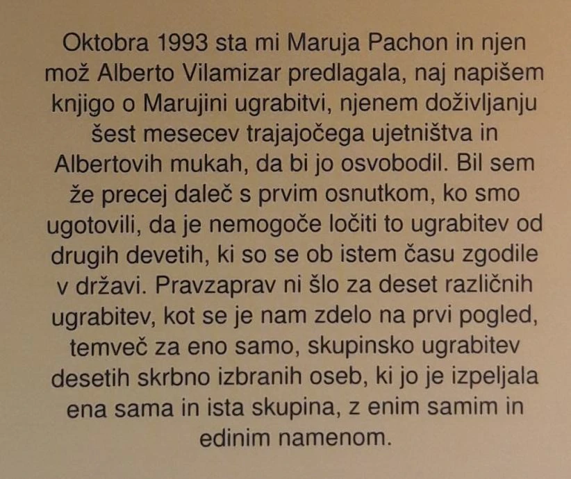 Gabriel Garcia Marquez, POROČILO O UGRABITVI