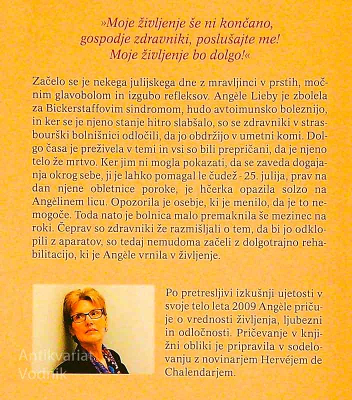 REŠILA ME JE SOLZA; RENISČNA ZGODBA O UJETOSTI V NEGIBNO TELO IN BOJU ZA PREŽIVETJE, Angele Lieby