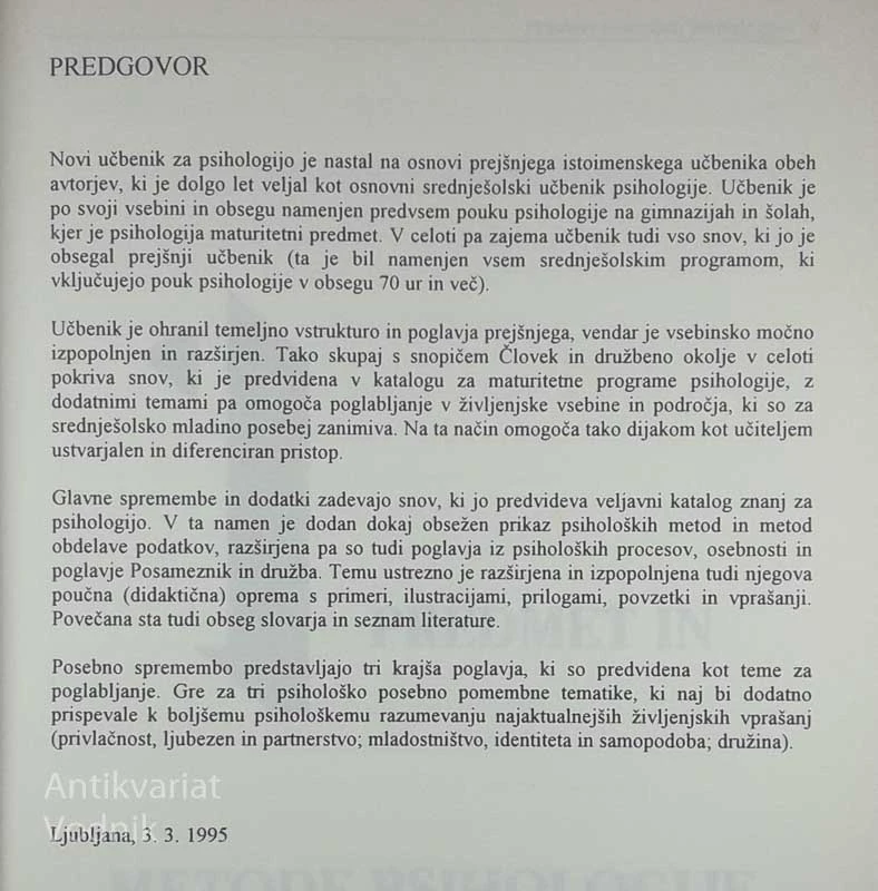 PSIHOLOGIJA, Janek Musek in Vid Pečjak