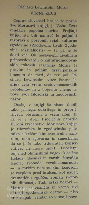 VEČNI ZEUS, Morus