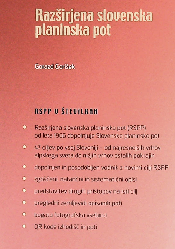 RAZŠIRJENA SLOVENSKA PLANINSKA POT, Gorazd Gorišek