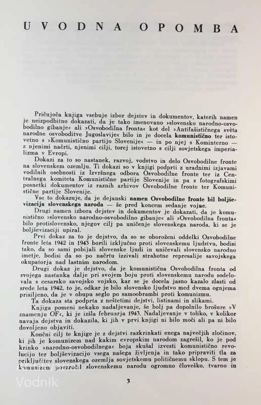 ČRNE BUKVE O DELU KOMUNISTIČNE OSVOBODILNE FRONTE PROTI SLOVENSKEMU NARODU