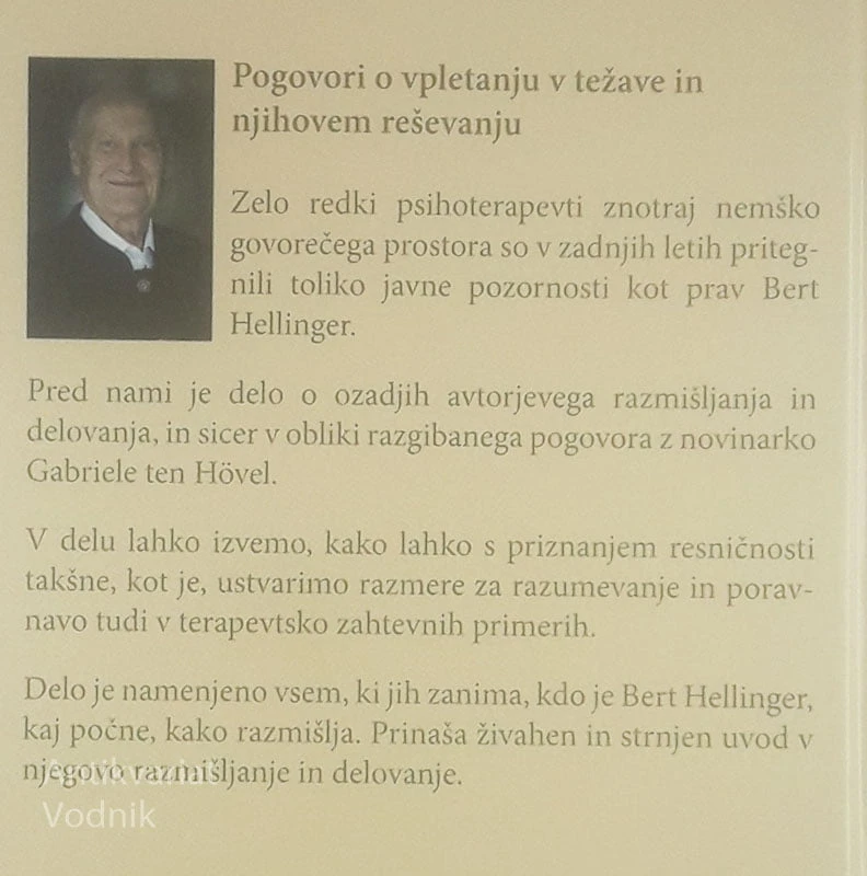 PRIZNATI TO, KAR JE, Bert Hellinger, Gabriele ten Hovel