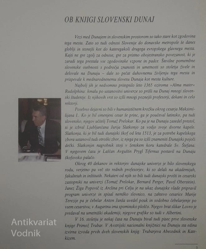 SLOVENSKI DUNAJ, Drago Medved