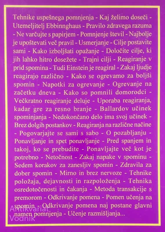 VSAK LAHKO IZBOLJŠA SPOMIN, Drago Urbanc