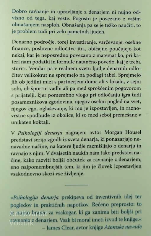 PSIHOLOGIJA DENARJA, Morgan Housel