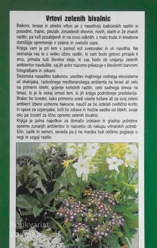 VRTNI RAJ na balkonu, terasi in strehi, Helmut Jantra