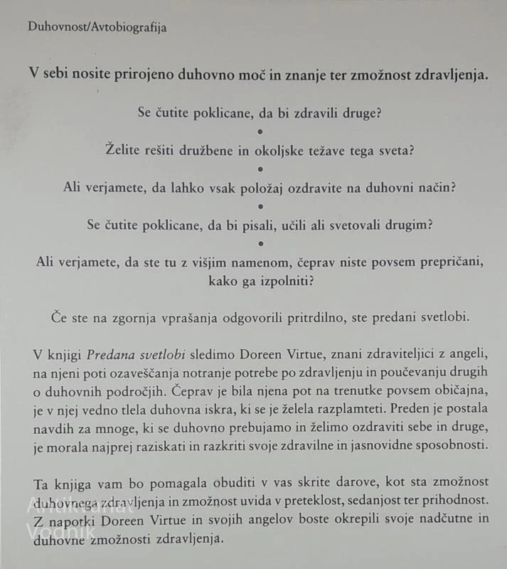 PREDANA SVETLOBI, Doreen Virtue