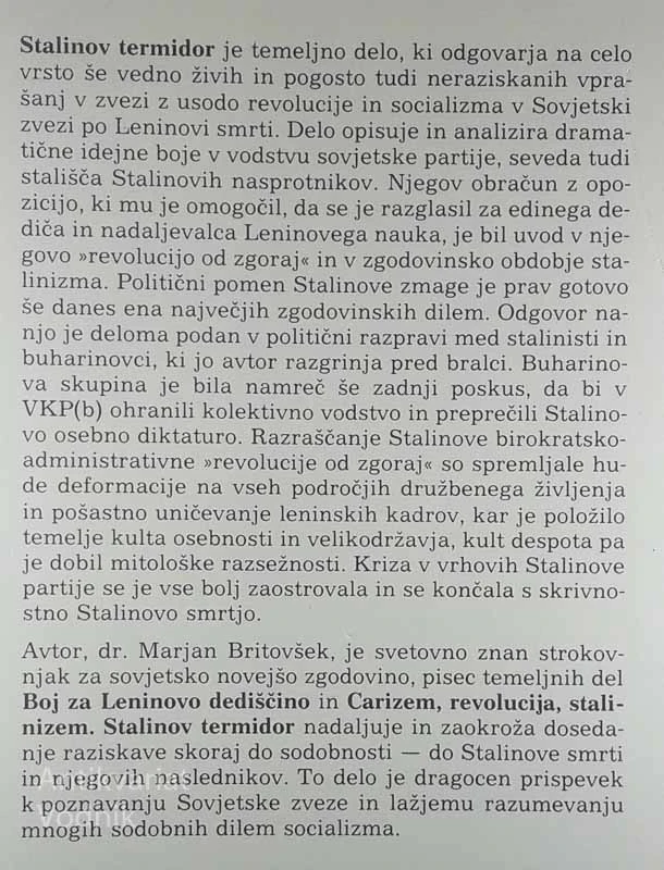 STALINOV TERMIDOR, Marjan Britovšek
