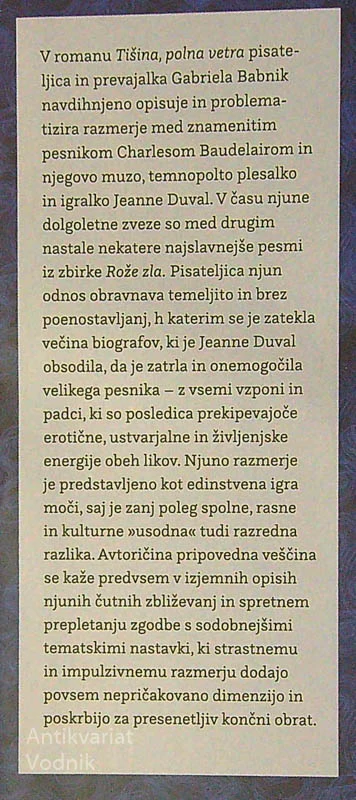 TIŠINA, POLNA VETRA, Gabriela Babnik