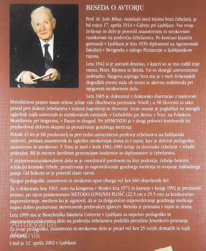 VZREJAJMO BOLJŠE ČEBELE, prof. dr. Jože Rihar
