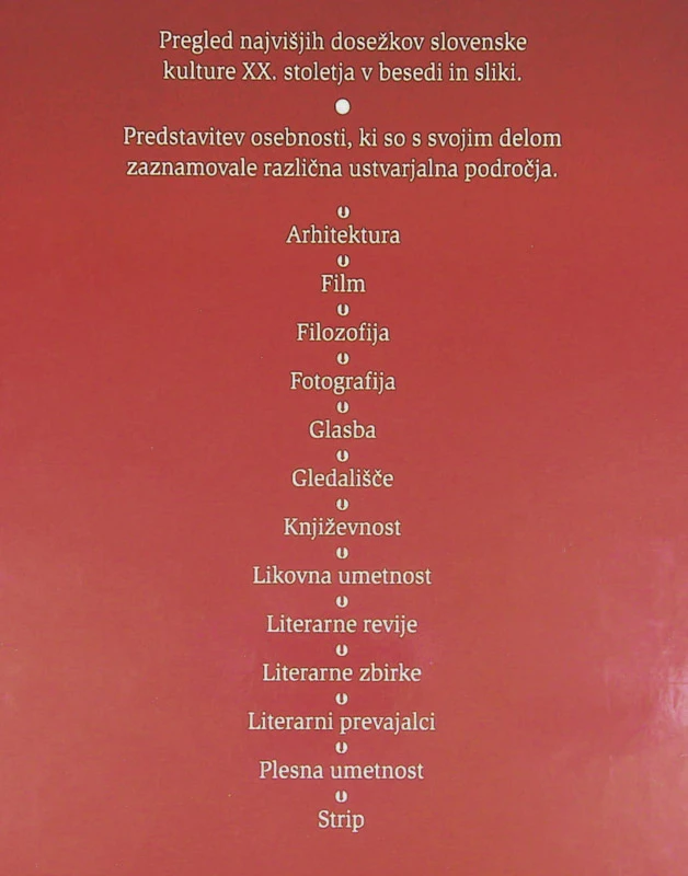 SLOVENSKA KULTURA V XX. STOLETJU