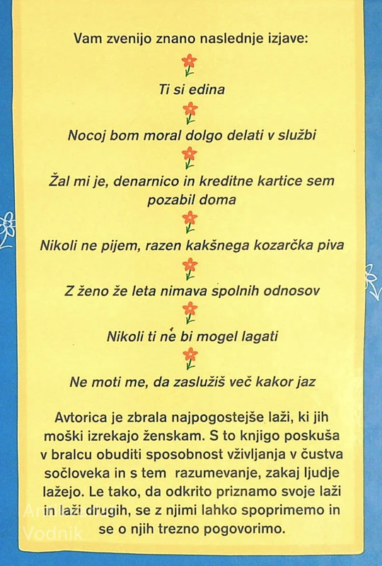 101 LAŽ, KI JO MOŠKI PRIPOVEDUJEJO ŽENSKAM, IN ZAKAJ JIM ŽENSKE VERJAMEJO, Dr. Dory Hollander