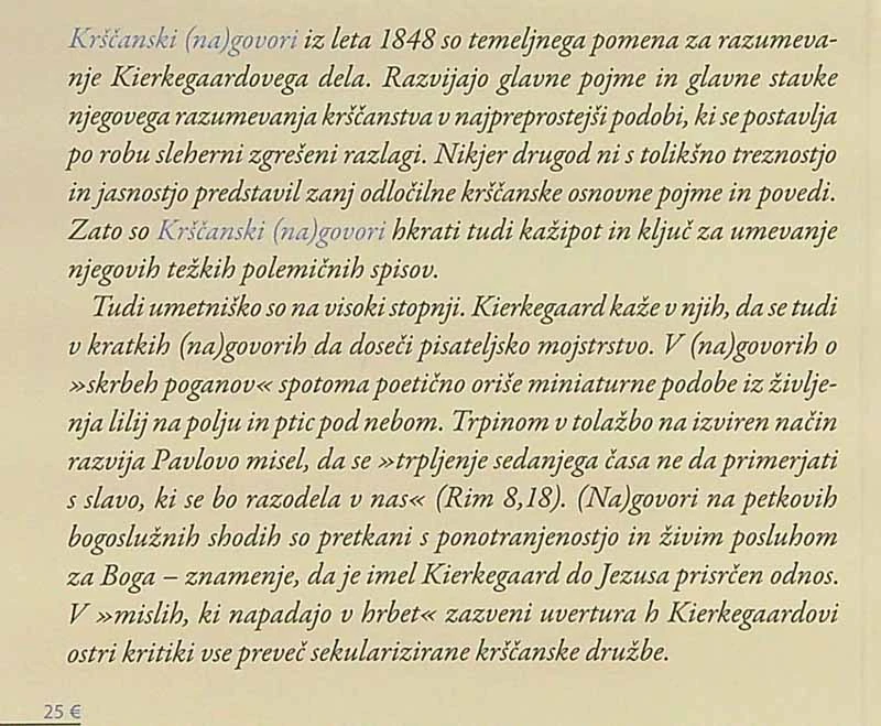 KRŠČANSKI (NA)GOVORI, Søren Kierkegaard