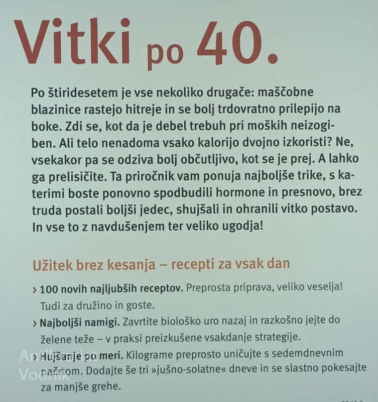 VITKI PO 40; 100 IZVRSTNIH RECEPTOV ZA VITKO POSTAVO, Elisabeth Fischer