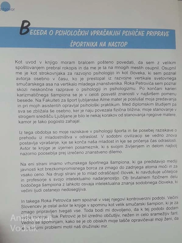 PSIHIČNA PRIPRAVA NA NASTOP, Rok Petković