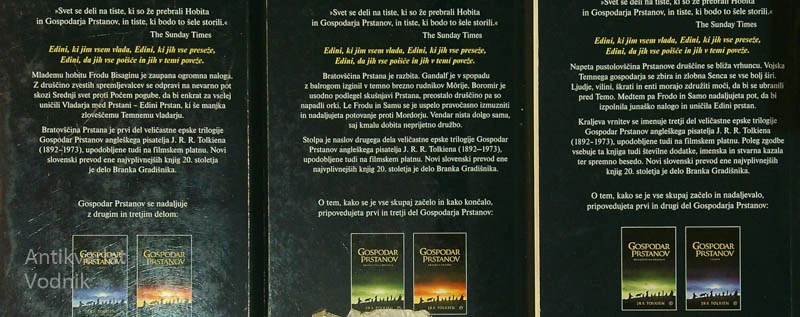 GOSPODAR PRSTANOV, J. R. R. Tolkien, 3. deli