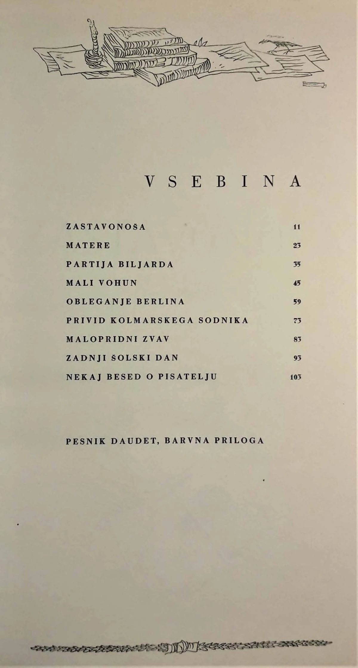 ALPHONSE DAUDET, ZASTAVONOŠA IN DRUGE ZGODBE