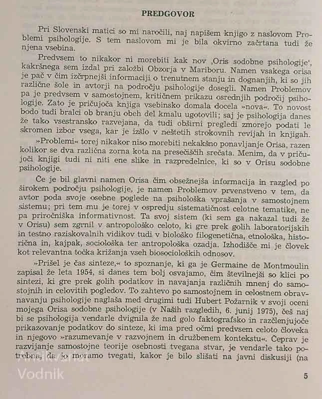 PROBLEM PSIHOLOGIJE, Anton Trstenjak